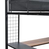 NicBex Full Size Loft Bed with Desk & Shelves,Heavy Duty Metal Bunk Bed with Textilene Rails & Noise-Free Slats,Loft Bed for Kids,Teens,Black - 4 of 4