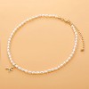 Women's Freshwater Pearl Choker Necklace, 14K Gold Plated Handmade Adjustable Boho Elegant Gift - 3 of 4