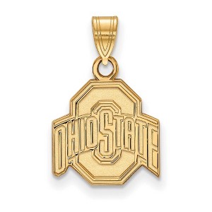 Black Bow Jewelry 14k Yellow Gold Ohio State Buckeyes NCAA Small Pendant - 1 of 3
