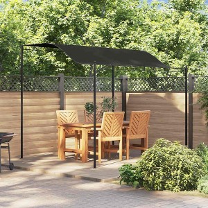 vidaXL Canopy Set of 2 Anthracite, Black Steel, Polyester Large - 1 of 4