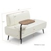NicBex Modern 55" Single Sofa, 360-degree Swivel Tray Couch for Living Room, PU Leather Entryway Ottoman Bench, Tufted Upholstered End of Bed Bench - 2 of 4