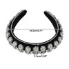 Unique Bargains Women's Bling Double-layered Rhinestone Flannel Wide Edge Headband 5.71"x1.30" 1Pc - 4 of 4
