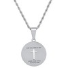 Steeltime 24" Stainless Steel Round "God Will Make A Way"... Saying Pendant - 2 of 4