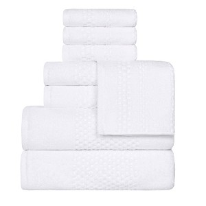 Zero Twist Waffle Textured Cotton Medium Weight Towel Set by Blue Nile Mills - 1 of 4