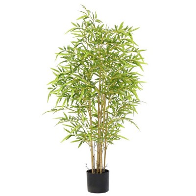 Bamboo Tree Artificial , Artificial Bamboo Tree With Real Trunk and Lifelike Leaves, Faux Bamboo Plants for Home Decor Indoor, 1 Pack