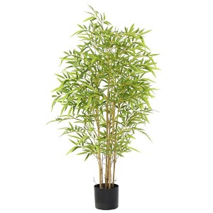 Bamboo Tree Artificial , Artificial Bamboo Tree With Real Trunk and Lifelike Leaves, Faux Bamboo Plants for Home Decor Indoor, 1 Pack - 1 of 4