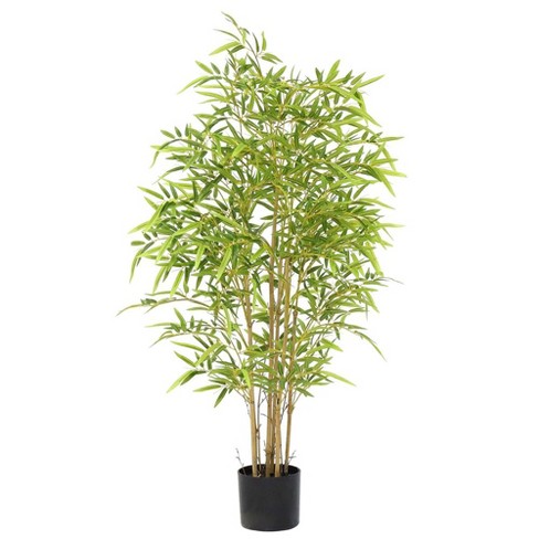 Bamboo Tree Artificial , Artificial Bamboo Tree With Real Trunk and Lifelike Leaves, Faux Bamboo Plants for Home Decor Indoor, 1 Pack - image 1 of 4