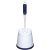 Achieve a Tidy Bathroom: Toilet Brush Set with Caddy - All-in-One Organization in a Modern Cobalt Blue Design - 4 of 4