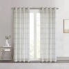Habitat 100% Polyester Jasper Sheer Faux Linen Stripe Grommet Curtain Panel White - 2 of 4