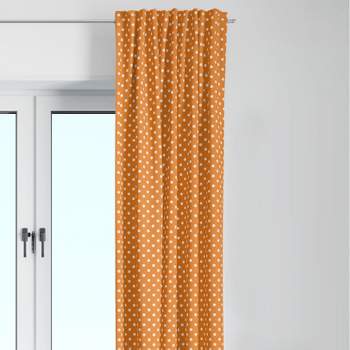 Bacati - Pin Dots Orange Cotton Printed Single Window Curtain Panel