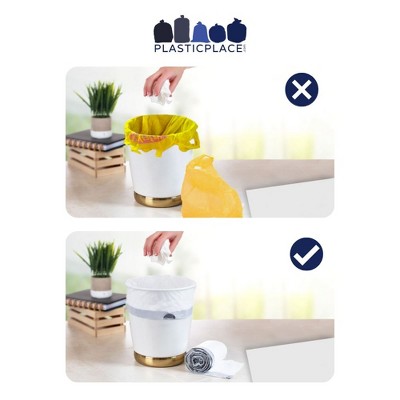 White 5 Gallon Drawstring Trash Bags with Low-Density Resin