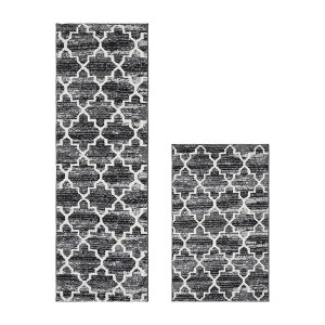 Savio Collection 100% Micro Polyester 2 Piece Bath Rug Set - Better Trends - 1 of 4