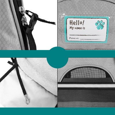 Airline Approved Medium Gray Soft Sided Pet Carrier