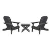 Christopher Knight Home Malibu Outdoor Acacia Wood 3 Piece Adirondack Chat Set - 2 of 4