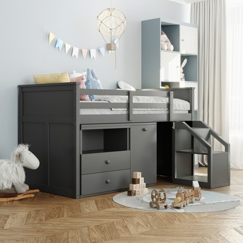 Kids bed with hot sale storage and desk