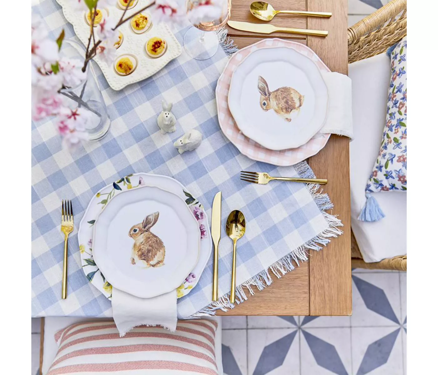 11" Melamine Gingham Dinner Plate - Threshold&trade; - image 2 of 4