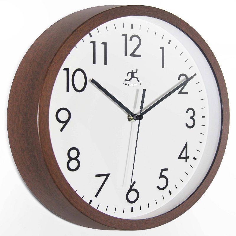 12&#34; Wall Clock Walnut Brown - Infinity Instruments, 5 of 6