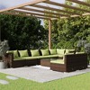 vidaXL Garden Lounge Set Brown - 2 of 4