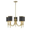 Savoy House Quincy 5 - Light Chandelier in  Matte Black/Warm Brass - 2 of 4