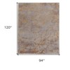Brown Gold and Gray Abstract Power Loom Area Rug - 3 of 4