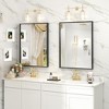 Apmir H Rectangular High-Strength Tempered Glass and Aluminum Alloy Framed French Cleat Mounted Wall Decor Bathroom Vanity Mirror in Matte Black - 2 of 4