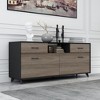Famapy 2 Door TV Stands Flip Door Design Gray Modern Style Living Room Side Table - 4 of 4