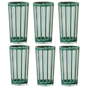 TAG Villa 22 oz Green Acrylic Tumbler BPA-Free, Dishwasher Safe, Durable Drinkware Set of 6 - 1 of 3