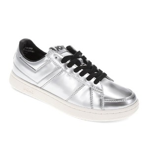 PONY Mens M-80 Low Metallic Genuine Leather Premium Lace Up Athletic Sneaker Shoe - 1 of 4