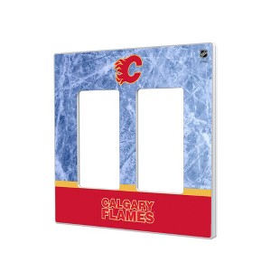NHL Western Conference Teams Ice Wordmark Hidden-Screw Light Switch Plate for Double Rocker - 1 of 4