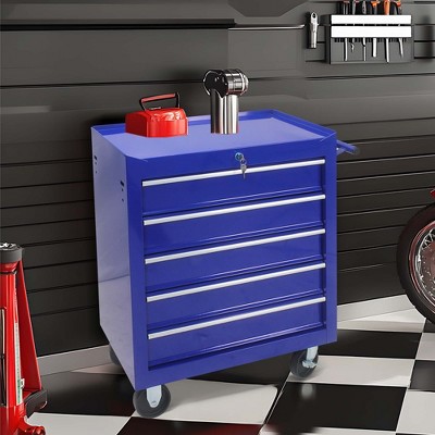 NicBex 5-Drawer Rolling Tool Chest Cabinet Mobile Tool Cart with Wheels and Storage for Garage and Warehouse