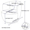 Swivel Accent Chair Small Barrel Chair Teddy Fabric Upholstered Armchair With Back Single Sofa Chair For Living Room-Maison Boucle‎ - 4 of 4
