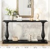 Console Table with Luxurious Pine Veneer and Vase-Shaped Tapered Legs, Modern Narrow Entryway Table for Living Room, Study, Foyer, or Bedroom - 2 of 4