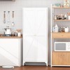 COWLOWN 2-Door Metal Storage Cabinet with Adjustable Shelves, Tall Steel Pantry Locker for Kitchen, Office, Living Room - 3 of 4