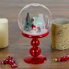 Northlight Holiday Scene Pedestal Globe Decoration -8.75" - Red - image 3 of 3