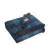 50"x60" Cabin Plaid Reversible Throw Blanket Blue - Eddie Bauer: Cozy, Soft, Ideal for Travel - 3 of 4