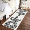 Washable Modern Snake Printed Rug Non Slip Low Pile Rug Soft Contemporary Throw Floor Cover Foldable Indoor Carpet for Living Room Bedroom Playroom - 4 of 4