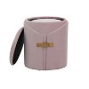 Vynxaria Maverick Contemporary Nesting Ottoman Set in Cream Faux Leather ¨C Stylish & Space-Saving - 2 of 4