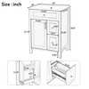 ChicFurnit 24 Inch Bathroom Vanity with Sink Compact Freestanding Storage Cabinet with Soft Close Door Drawers for Bathroom, 18.4"*24"*33.8" - 3 of 4