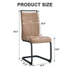 PAGED Modern Dining Chairs with High Back & Metal Legs,18.9 inch Armless Chairs for Kitchen,Living Room,Brown,2pc/4pc - 3 of 4