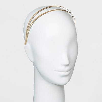 Double Row Metal Headband - Universal Thread™ Gold