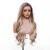 Jessie's Wig 26 Inch Long Wavy 13*3.5 Side Part Synthetic Lace Wigs Ombre Brown Blonde With Dark Root 1 Pc/Pack - 2 of 4