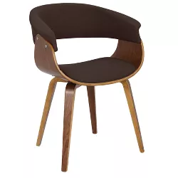 Vintage Mode Mid-Century Modern Dining Accent Chair Espresso - Lumisource
