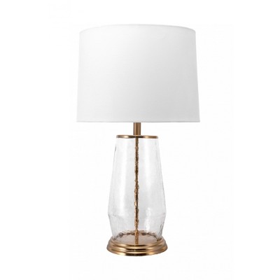 nuLOOM Oakley Glass 26" Table Lamp Lighting - Bronze 26" H x 14" W x 14" D