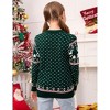 Christmas Sweater Long Sleeve Crew Neck Knitted Pullover Reindeer for Kids - 2 of 4