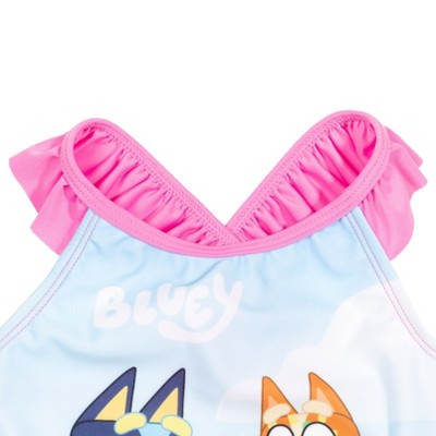 Bluey & Bingo Little Girls One-Piece Bathing Suit Pink/Blue 5-6 — фото 6