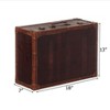 Vintiquewise Vintage-Style Wooden Display Suitcase Box Antique-Inspired with Faux Leather Trim, Brass Hardware & Classic Trunk Detailing - 4 of 4