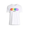 Elevenparis Mens Rainbow Smiley Graphic T-Shirt, White, Large - 4 of 4