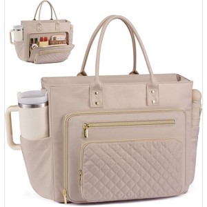 Teacher Tote Bag for Women, 17 Inch Laptop Bag with Multiple Pockets, Professional Work and Business Briefcase - 1 of 4