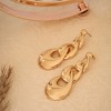 SOHI Women's White Chainlink Drop Earrings - 2 of 3