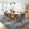 Washable Large Area Rug Non Slip Vintage Medallion Floor Cover Low Pile Ultra Soft Distressed Carpet Foldable Non Shedding Oriental Throw Rug - 3 of 4